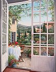 Barbara Paintings - Brunch Overlooking Bonnieux by Barbara Felisky